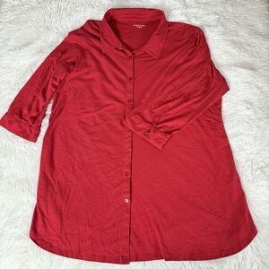 Eileen Fisher Scarlet Button Down Blouse